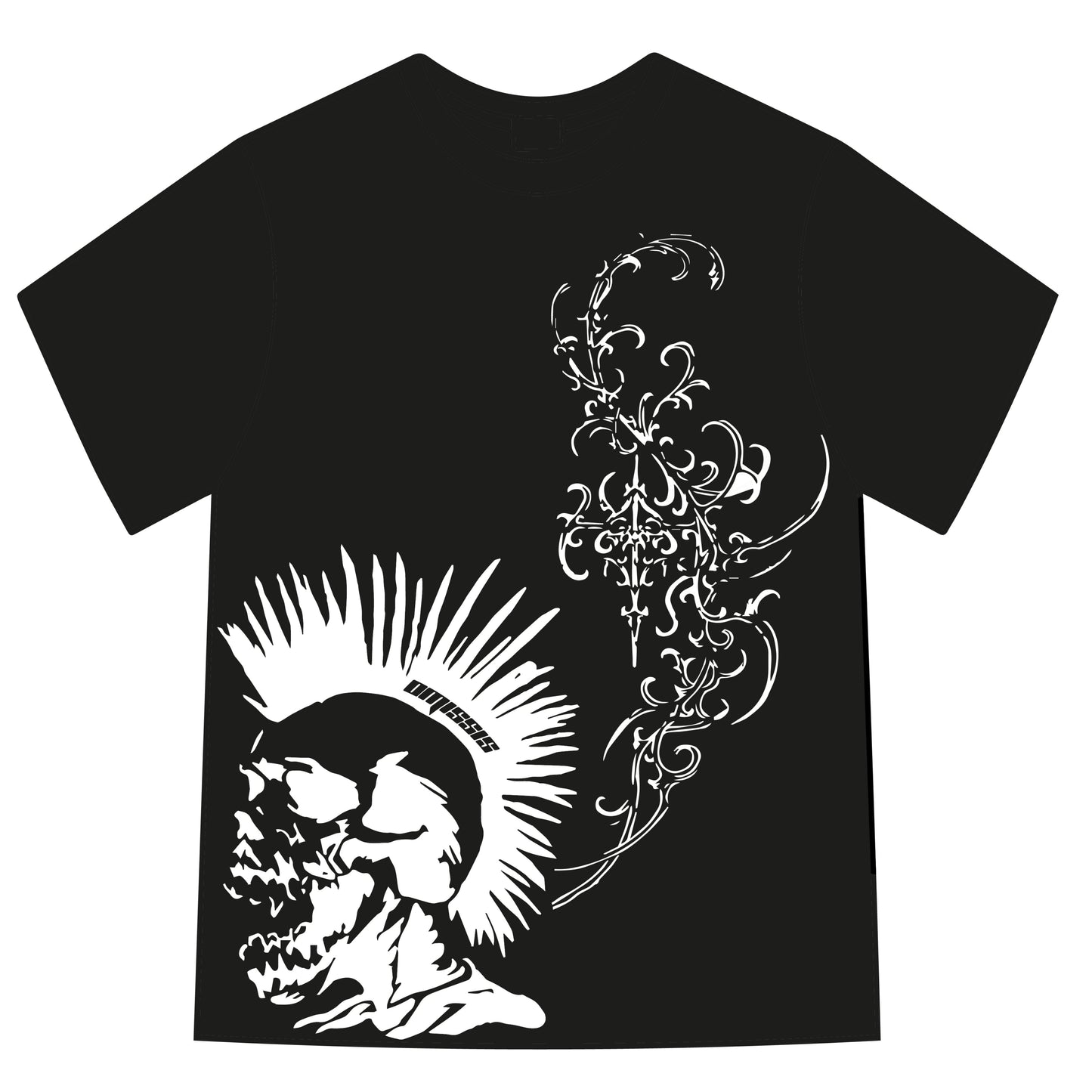 BLACK PUNK SKULL TEE