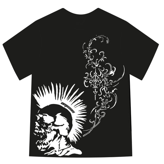 BLACK PUNK SKULL TEE